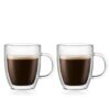 Bodum Bistro Coffee Mugs | 10 Ounce (2-Pack), Clear