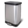 Glad Stainless Steel Step Trash Can with Clorox Odor Protection | Large Metal Kitchen Garbage Bin with Soft Close Lid, Foot Pedal and Waste Bag Roll Holder, 13 Gallon | Item Model # GLD-74506
