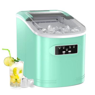 Silonn 26 Lb. Lb. Daily Production Bullet Ice Countertop Ice Maker, Self-Cleaning Ice Makers, Size 14.0 H x 9.0 W x 12.0 D in | Wayfair WY-SLIM07G1