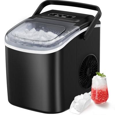 Silonn 26 Lb. Lb. Daily Production Bullet Ice Countertop Ice Maker, Self-Cleaning Ice Makers, Size 11.5 H x 8.7 W x 11.4 D in | Wayfair WY-SLIM09B