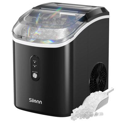 Silonn 33 lb. Daily Production Clear Ice Portable Ice Maker, Size 12.68 H x 8.66 W x 11.3 D in | Wayfair WY-SLIM17B